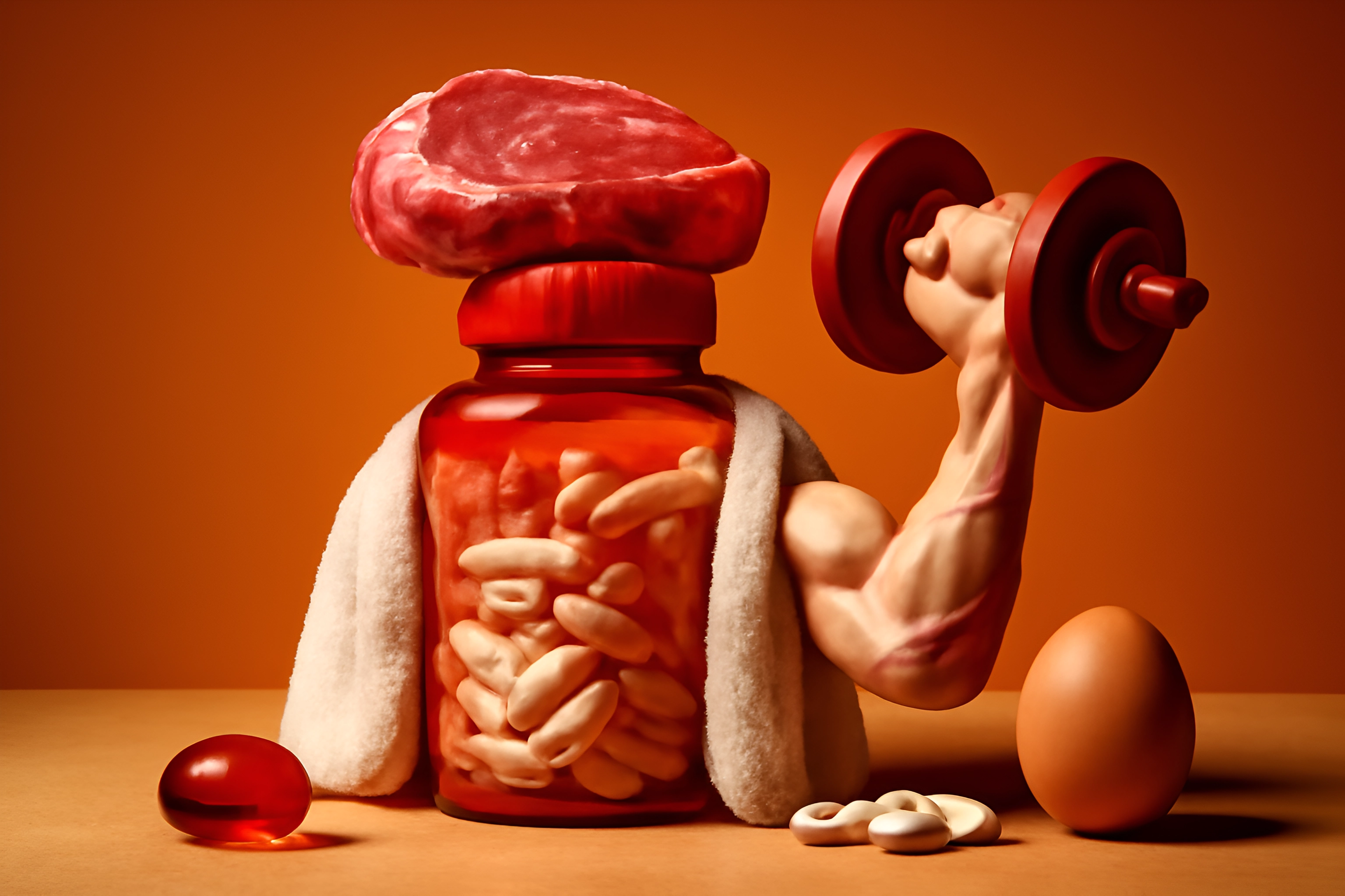 Unique fitness supplement illustration