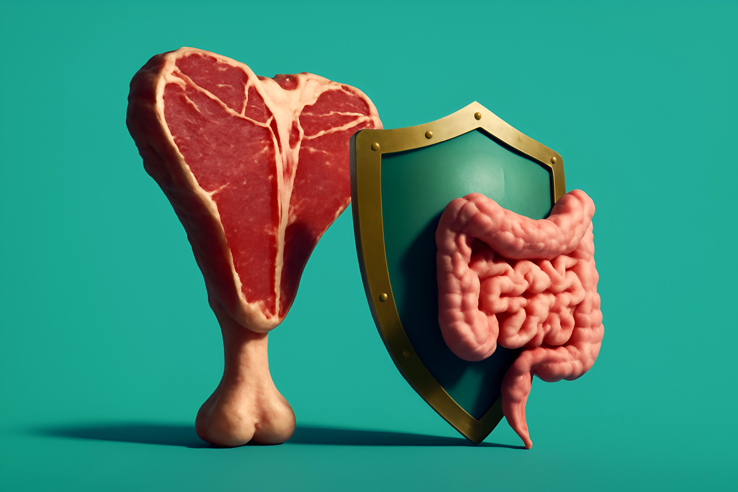 Steak and shield for gut health