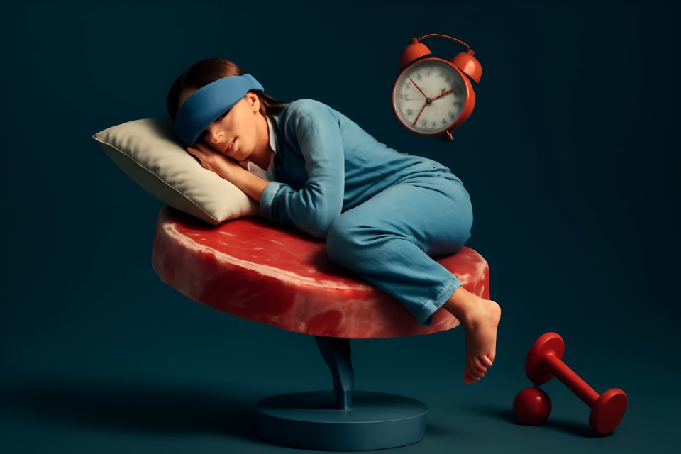 Child sleeping on unusual bed